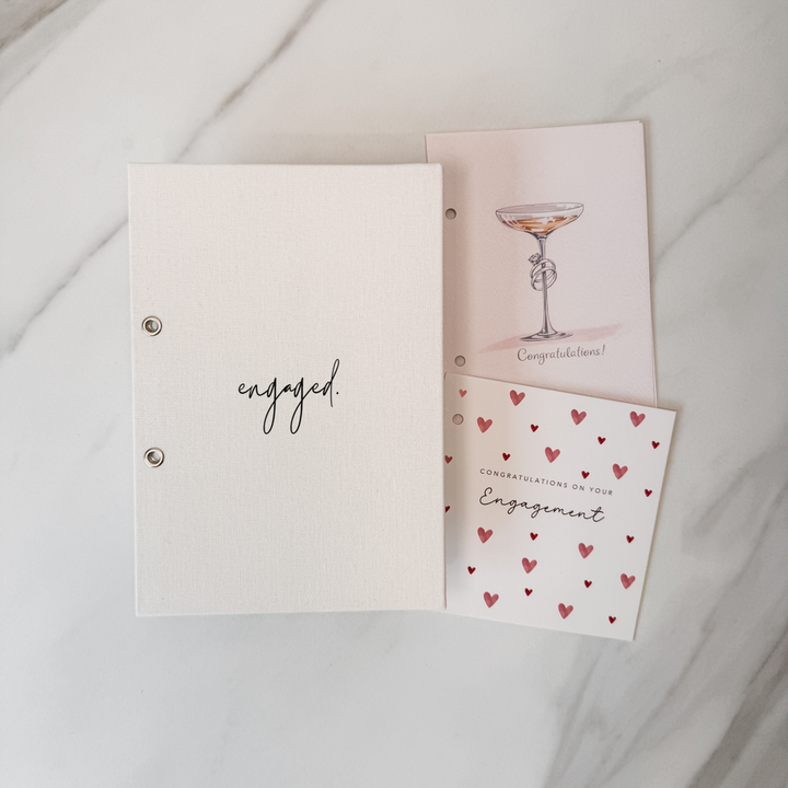 Custom Engagement Card Organiser - Linen Greetings Card Holder D33
