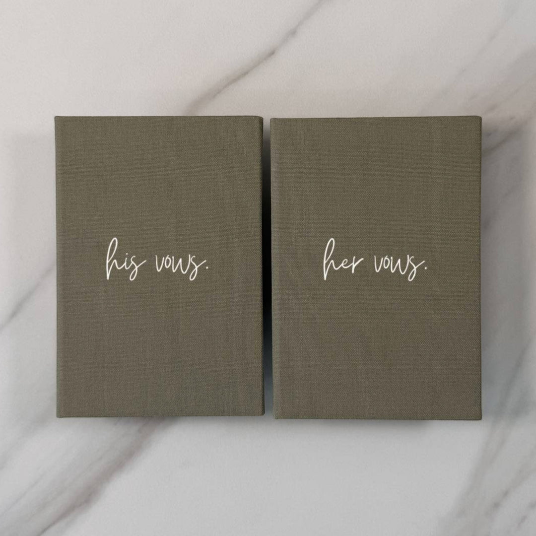 Custom Wedding Vow Books - Linen Vow Books D33