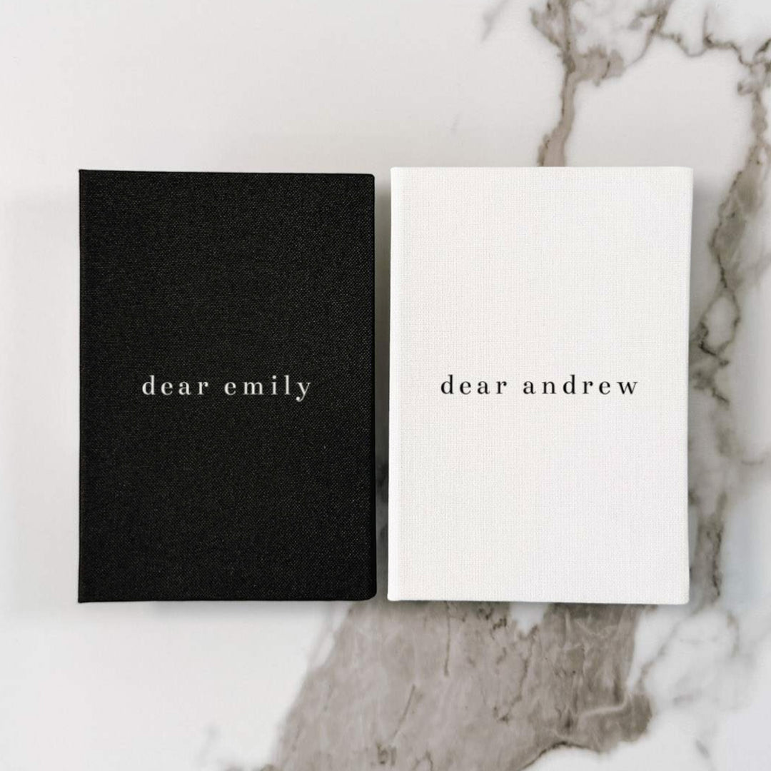 Custom Wedding Vow Books - Linen Vow Books D04