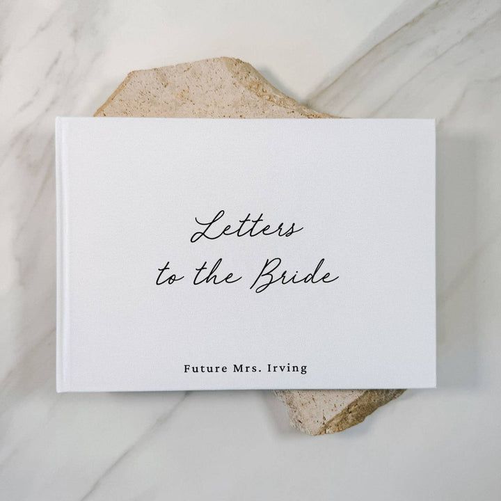 Custom Bridal Guest Book - Linen Landscape D44