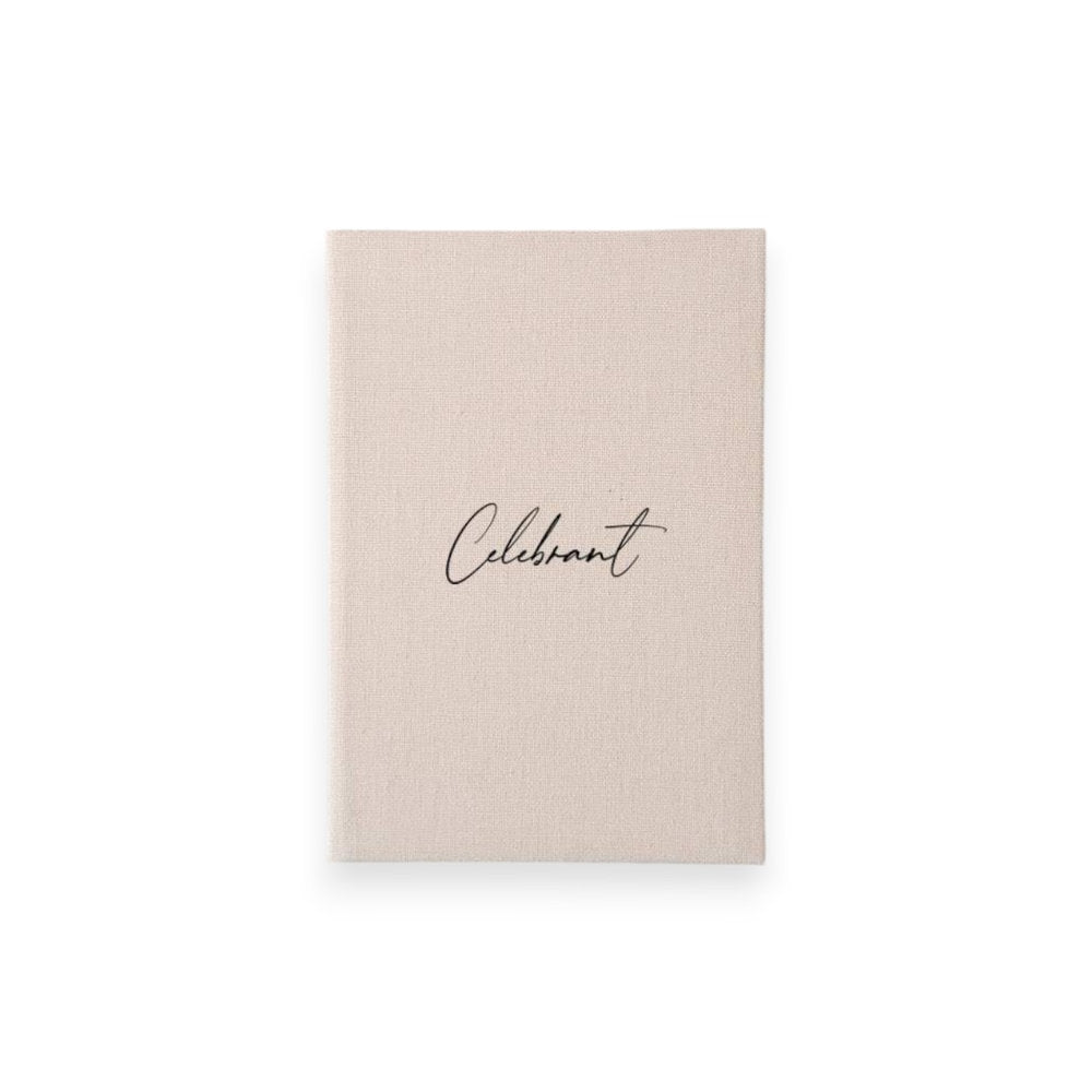 Wedding Officiant Book Linen Celebrant Book D46
