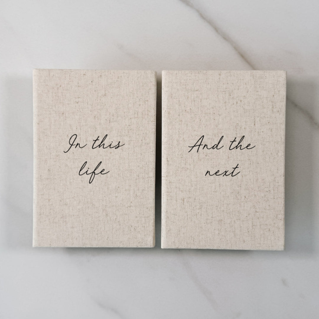 Custom Wedding Vow Books - Linen Vow Books D48a