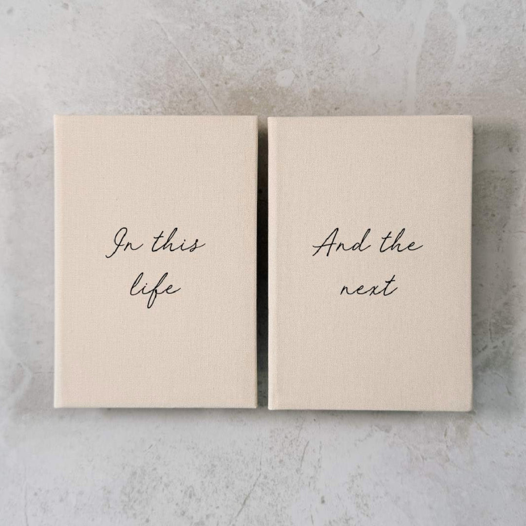 Custom Wedding Vow Books - Linen Vow Books D48a