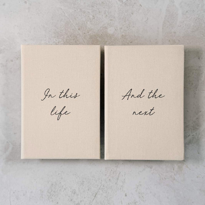 Custom Wedding Vow Books - Linen Vow Books D48a