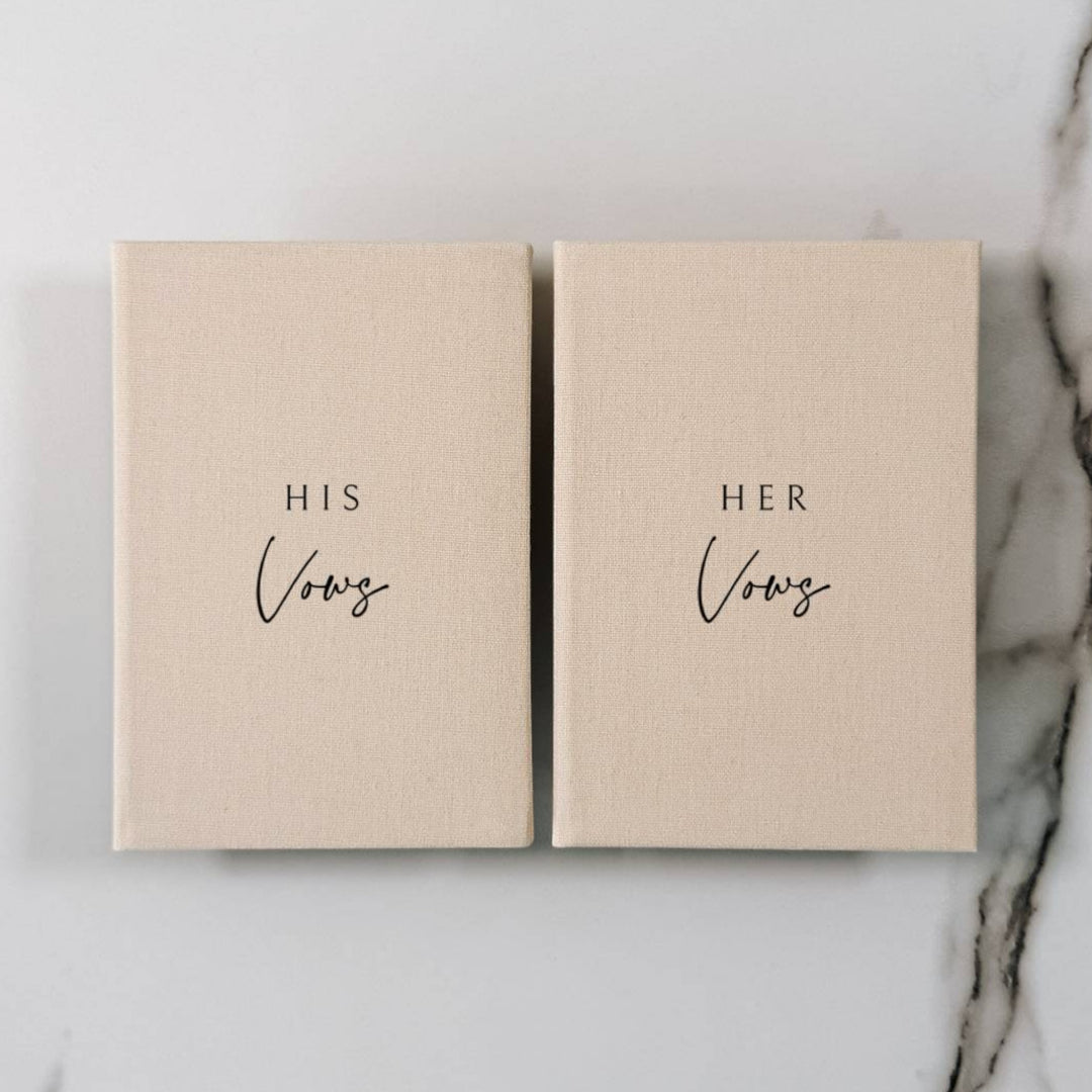 Custom Wedding Vow Books - Linen Vow Books D54
