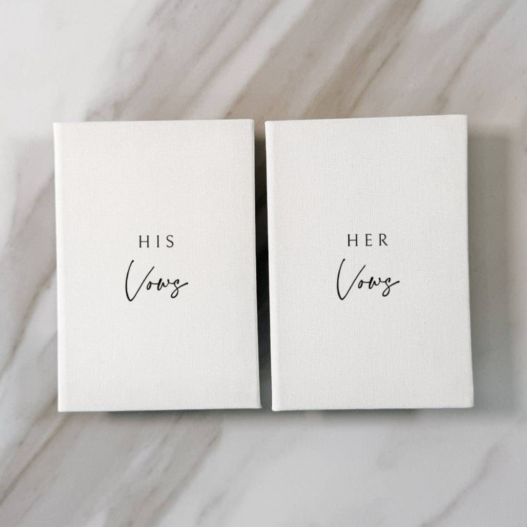 Custom Wedding Vow Books - Linen Vow Books D54