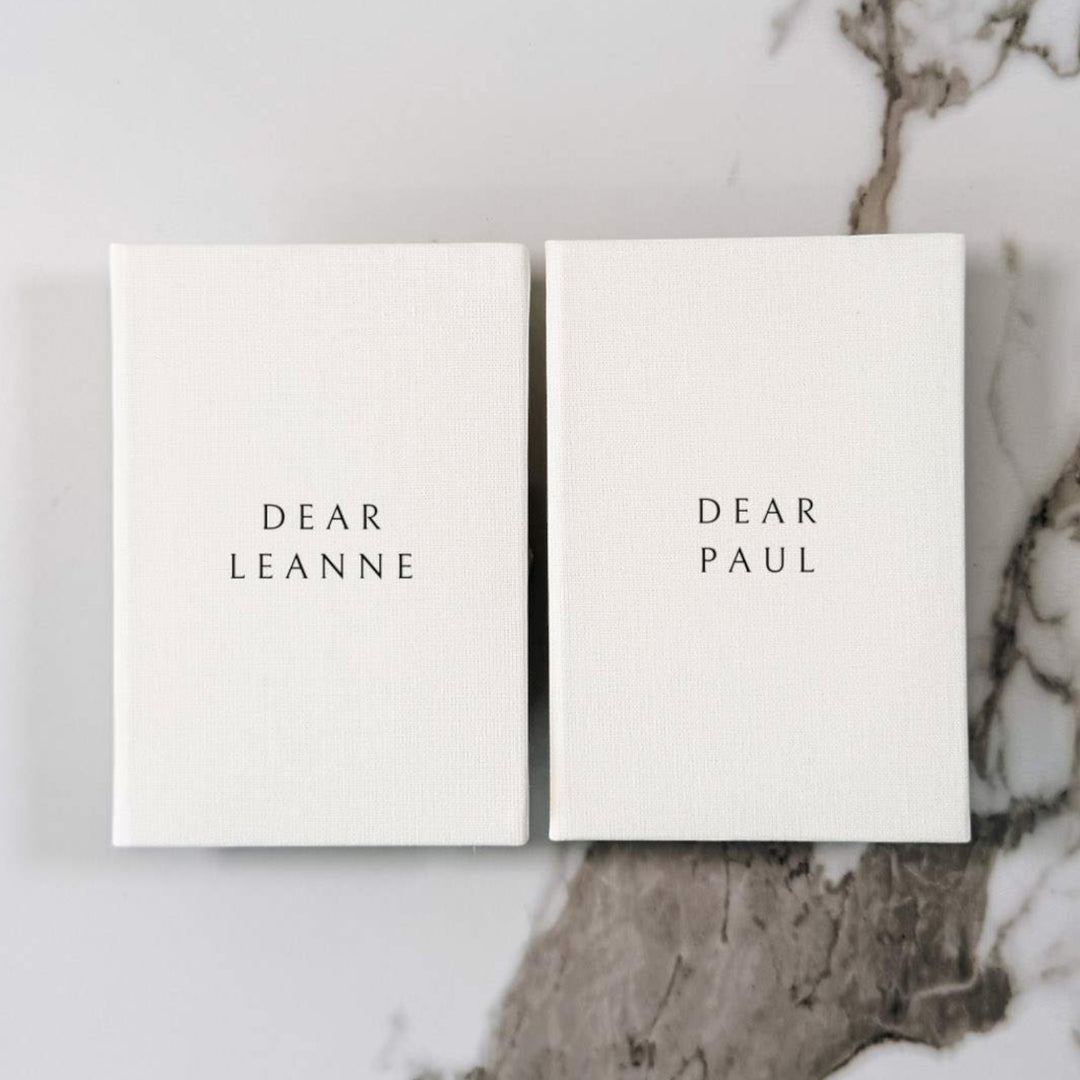 Custom Wedding Vow Books - Linen Vow Books D07