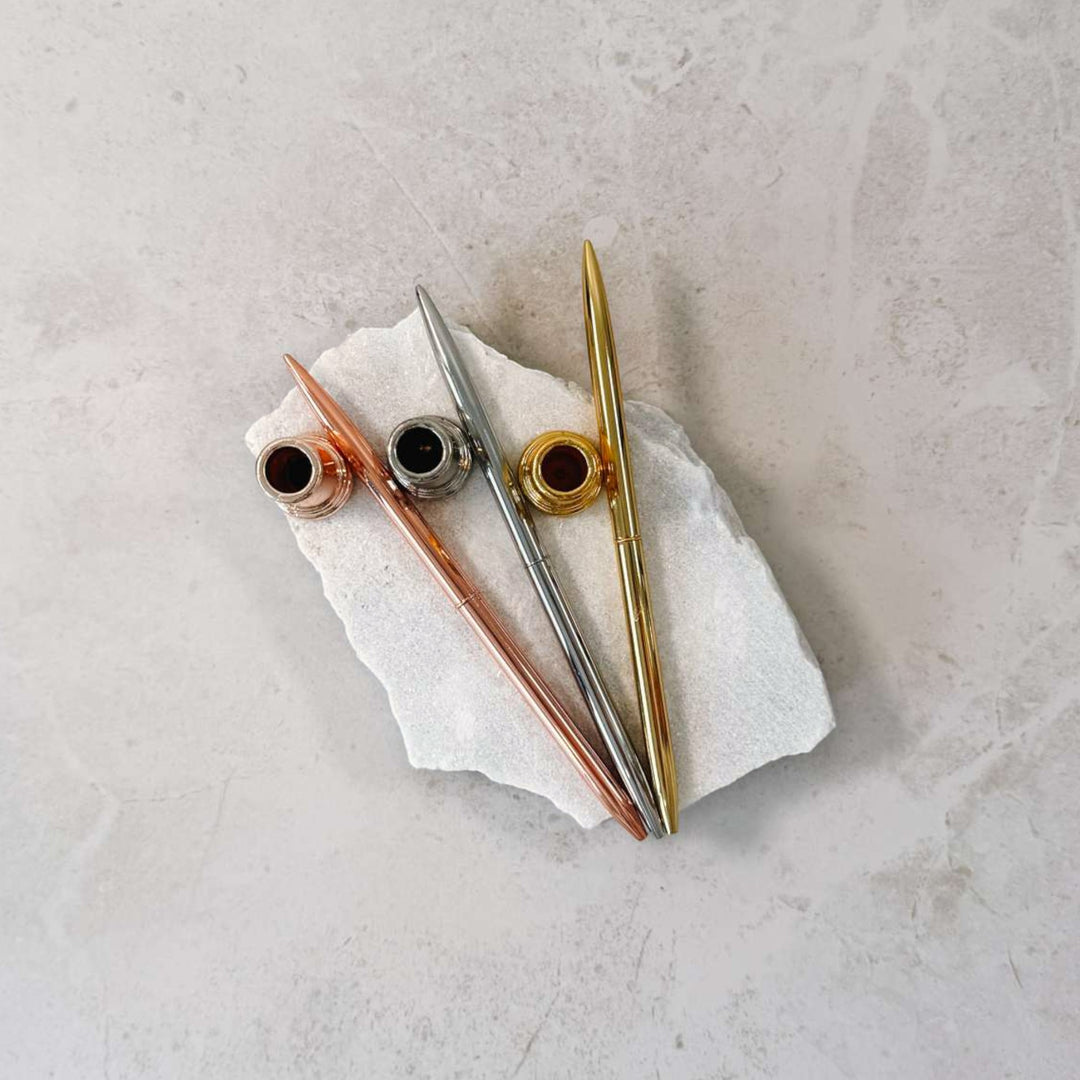 Guest Book Pen Set with Stand - Smudge Proof Writing Pen