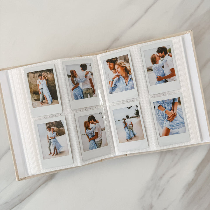 Custom Engagement Photo Album - Linen Engagement Instax Album D33