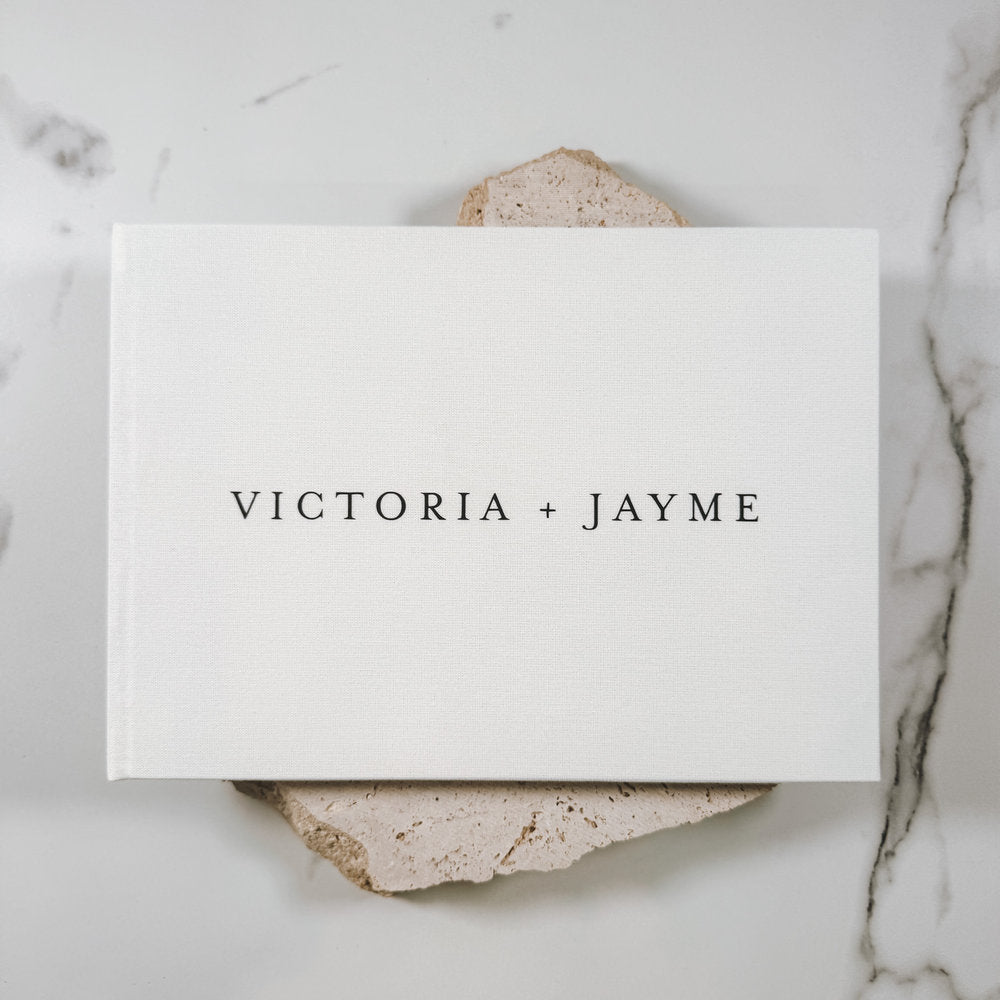 Custom Guest Book SECONDS - Linen Landscape