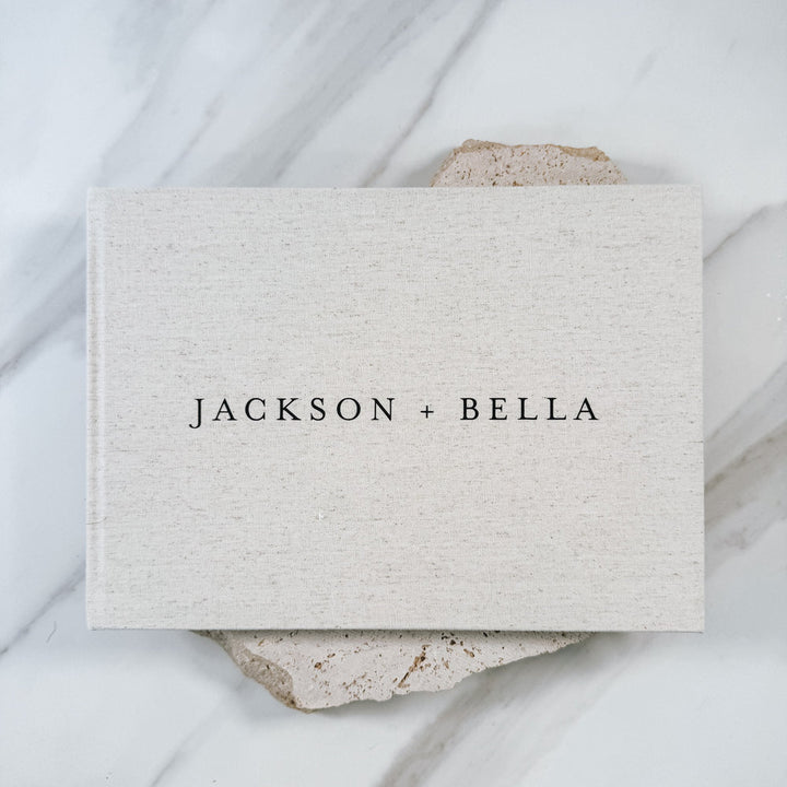 Custom Guest Book SECONDS - Linen Landscape