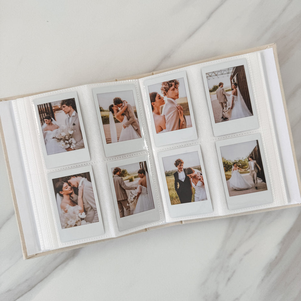 Custom Wedding Photo Album - Linen Wedding Instax Album D02