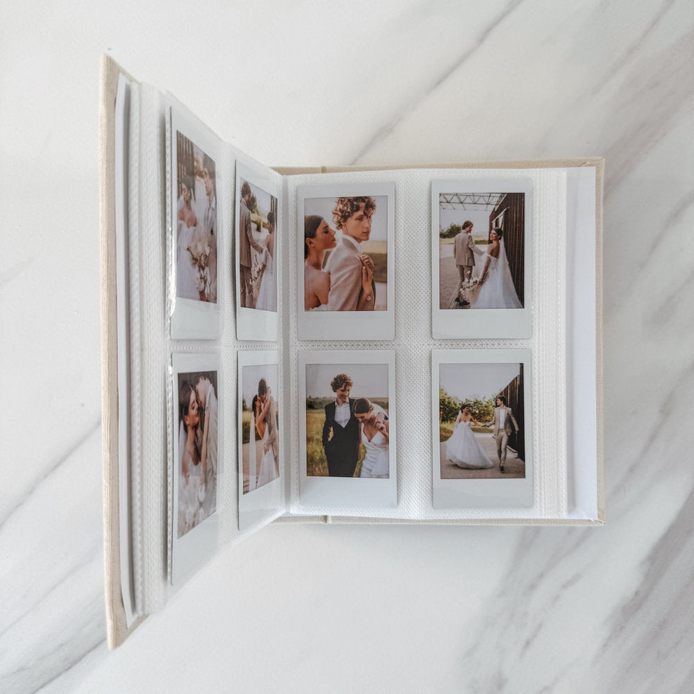 Custom Wedding Photo Album - Linen Wedding Instax Album D02