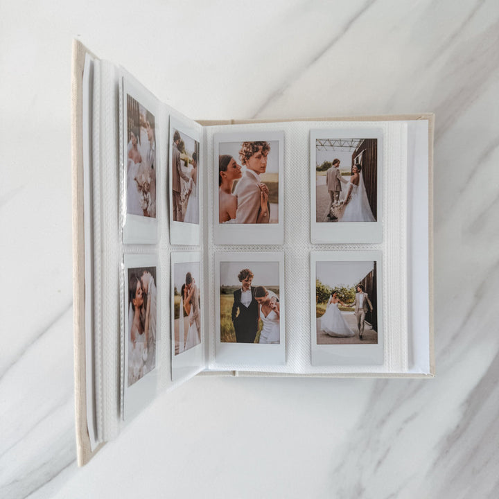Custom Wedding Photo Album - Linen Wedding Instax Album D02